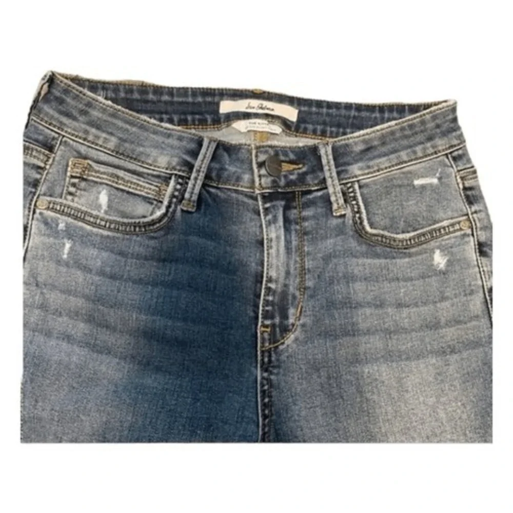 Sam Edelman The Kitten Jeans Blue Mid Rise Skinny Ankle Medium Wash Denim 27